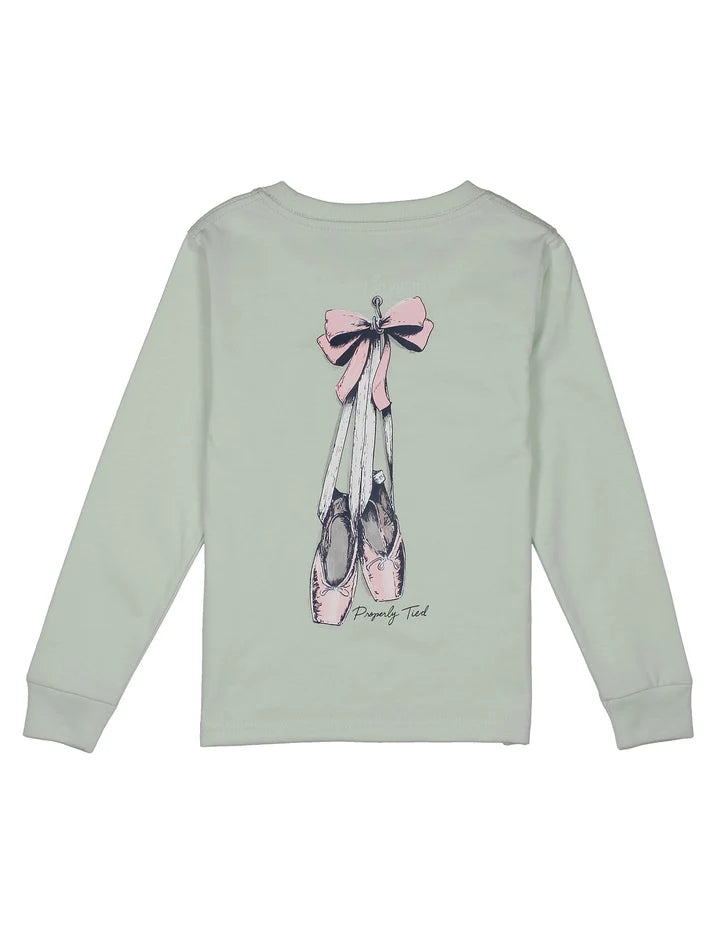 LS Girls Ballet Graphic T-Shirt: Pale Mint