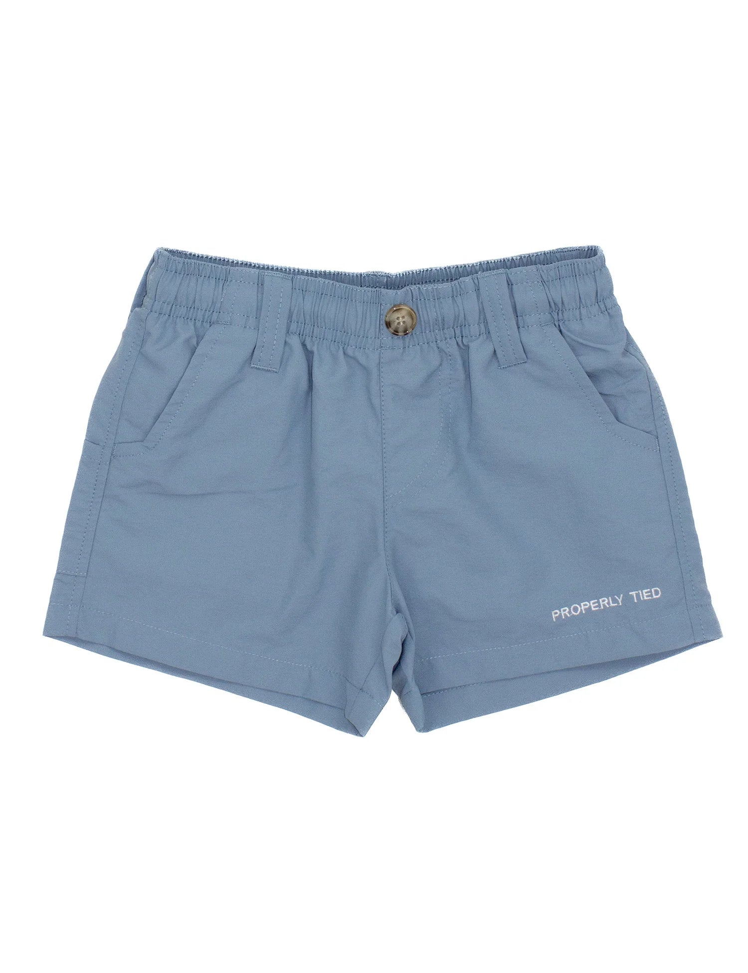 Proplery Tied Mallard Shorts: Stone Blue