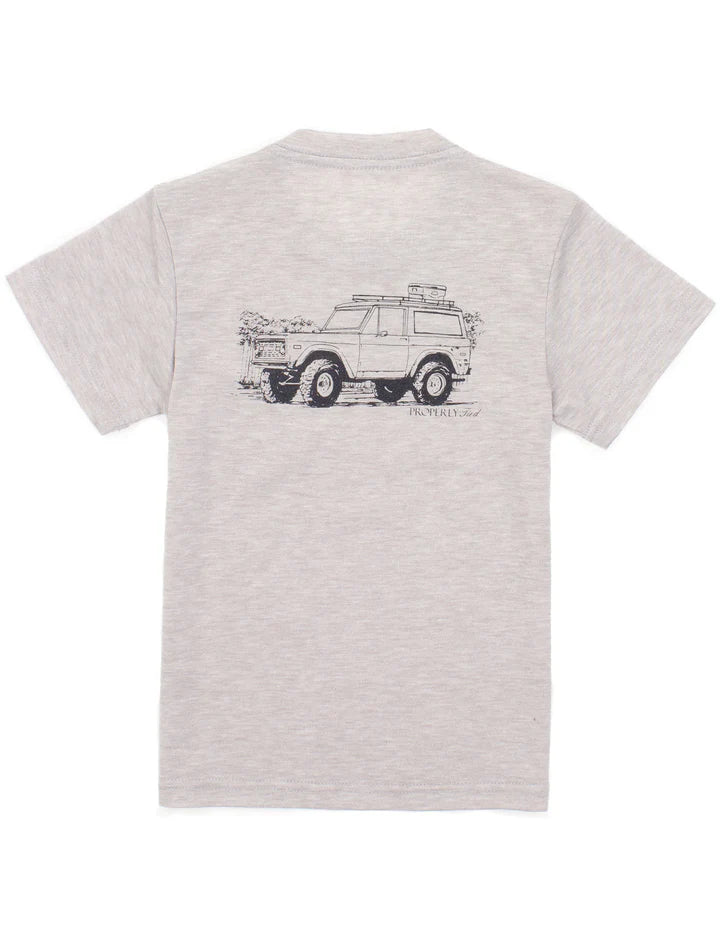 Boys Portland Pocket Tee SS 4X4 Ice Grey