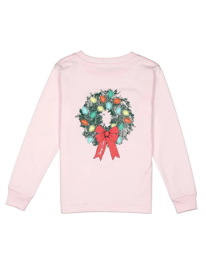 Girls LS Rose Graphic Tee: Wreath