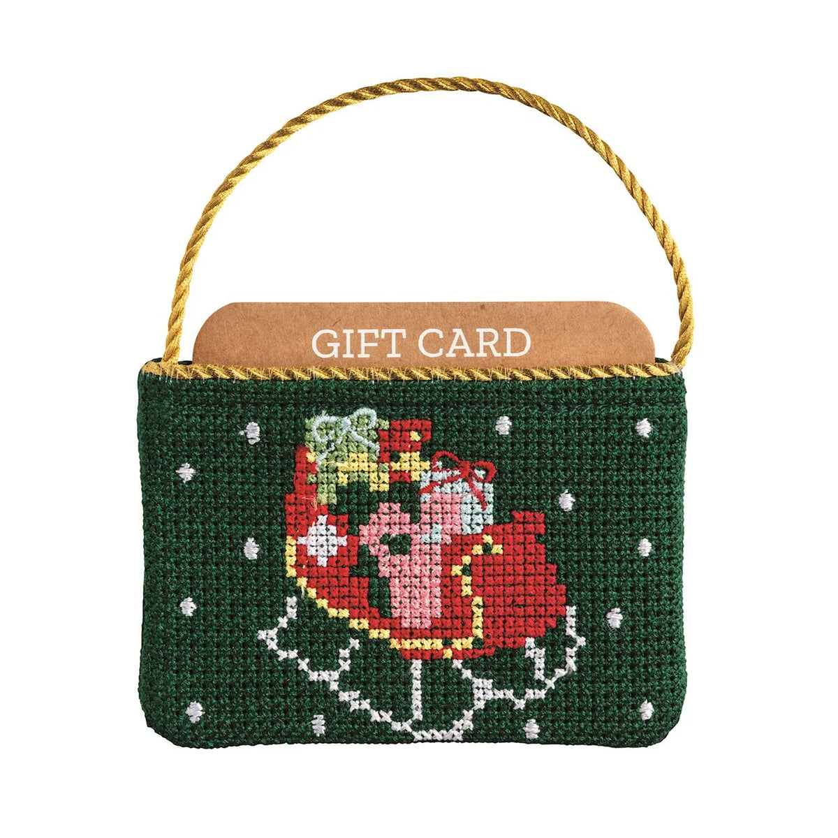 Needlepoint Christmas Gift Card Pouches