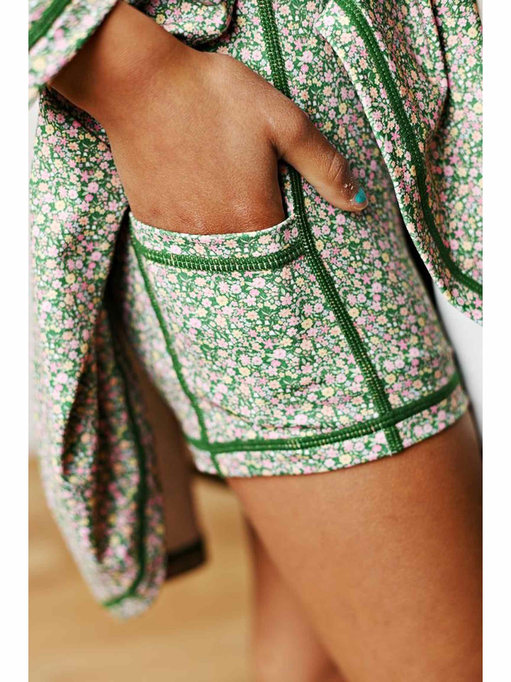 Olive Ditsy Floral Tennis Dress