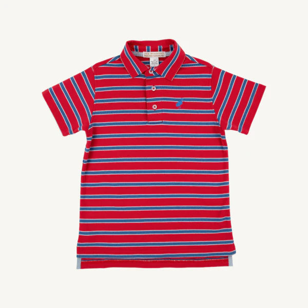 TBBC SS Prim &amp; Proper Polo: Richmond Red, Woodboat Blue &amp; Buckhead Blue