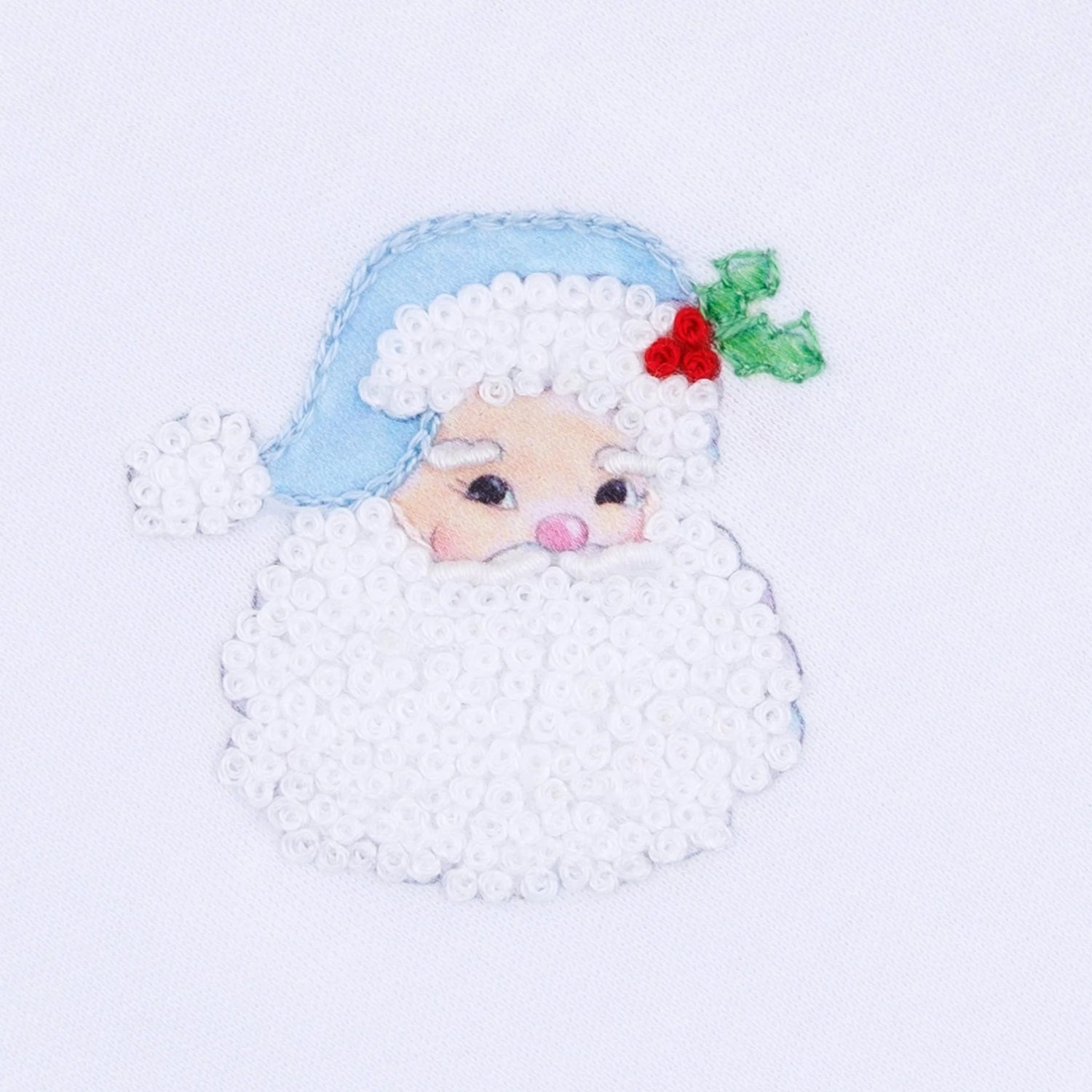 Santa Baby Embroidered Hat: Light Blue