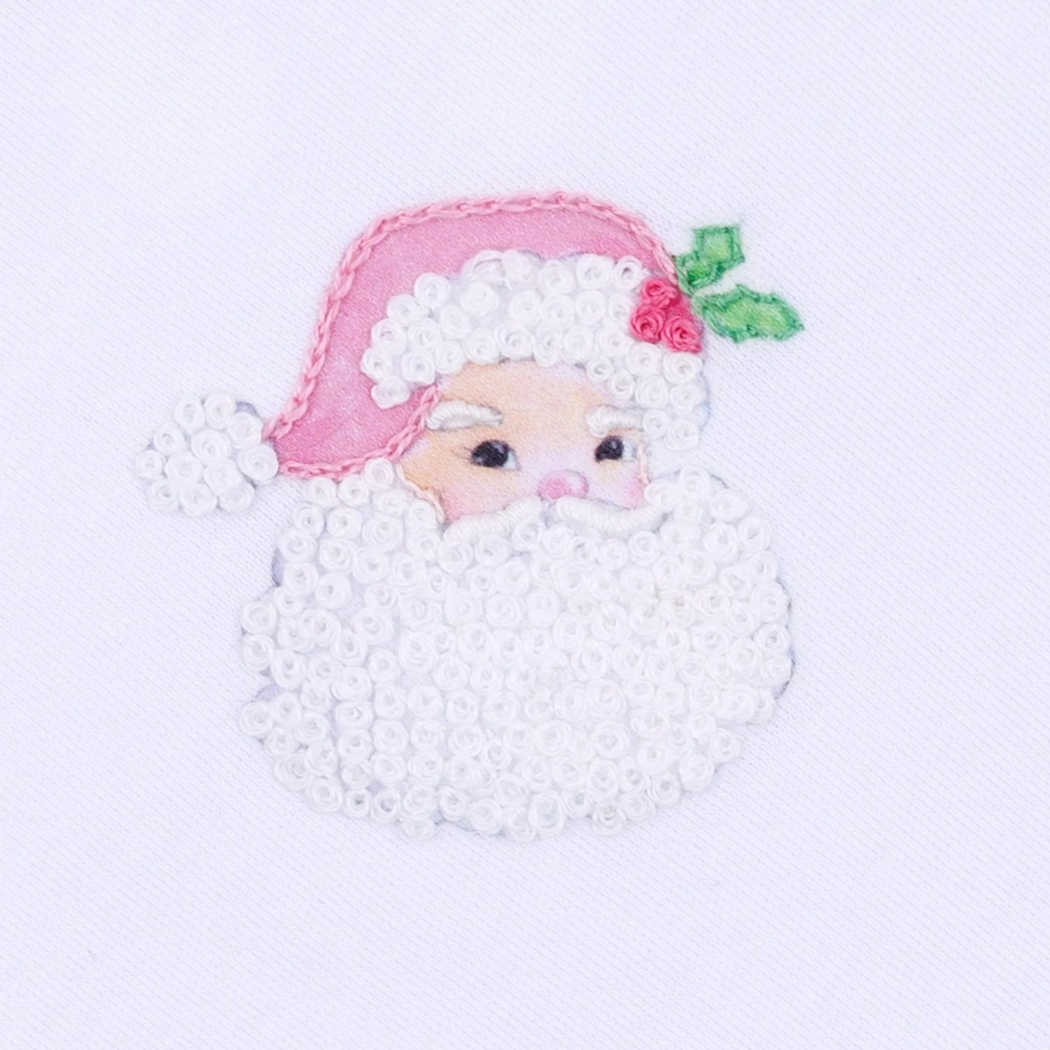 Santa Baby Embroidered Hat: Pink