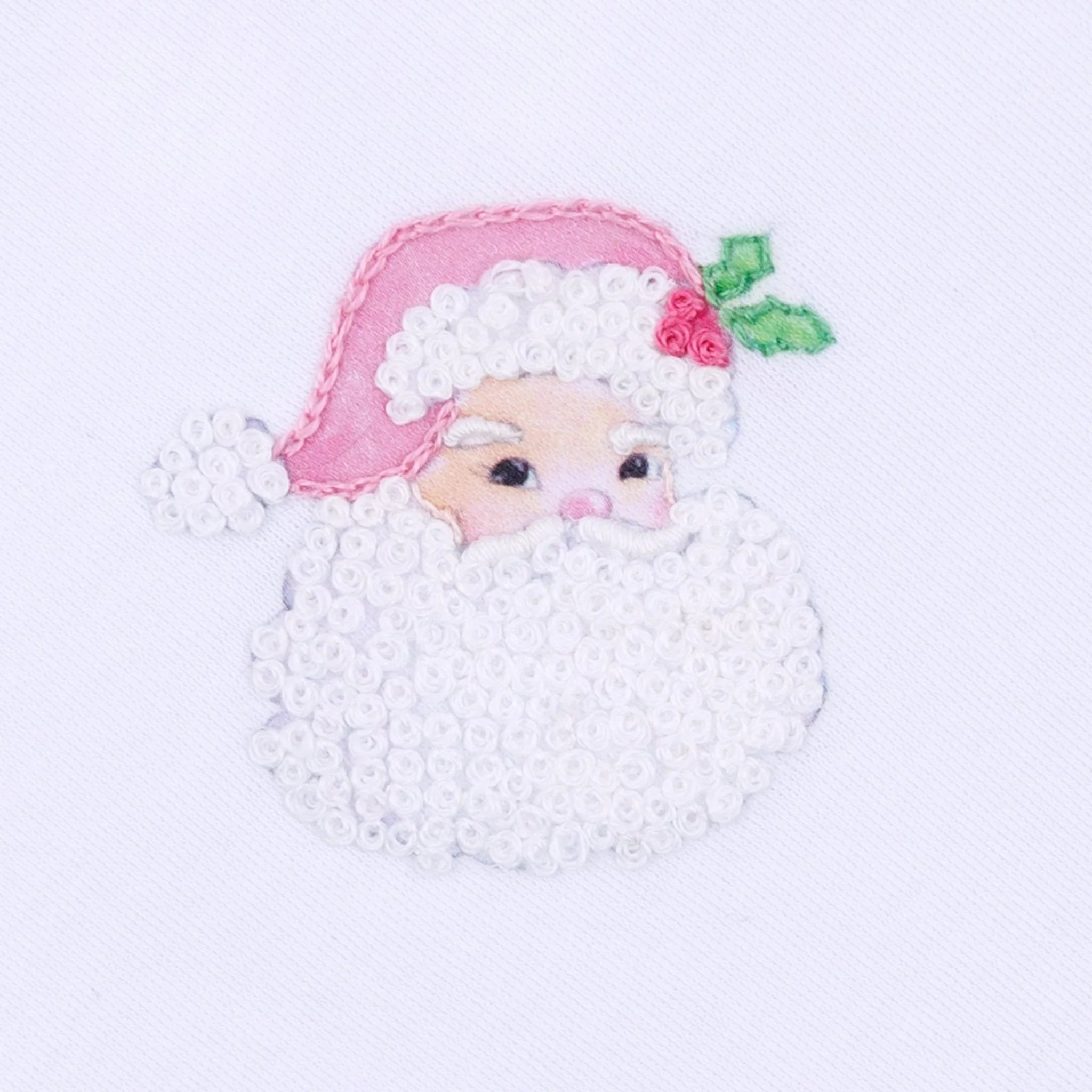 Santa Baby Embroidered Hat: Pink