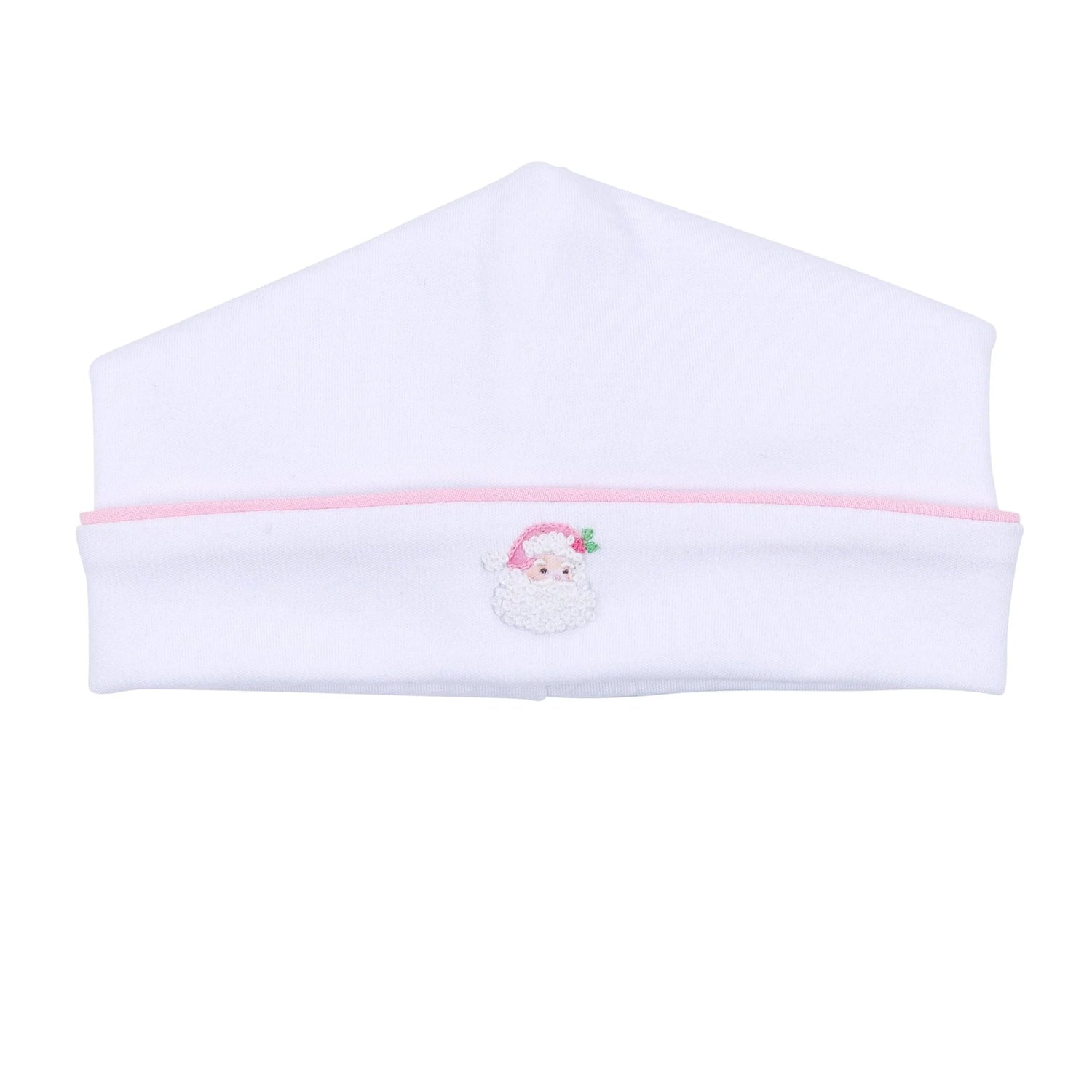 Santa Baby Embroidered Hat: Pink