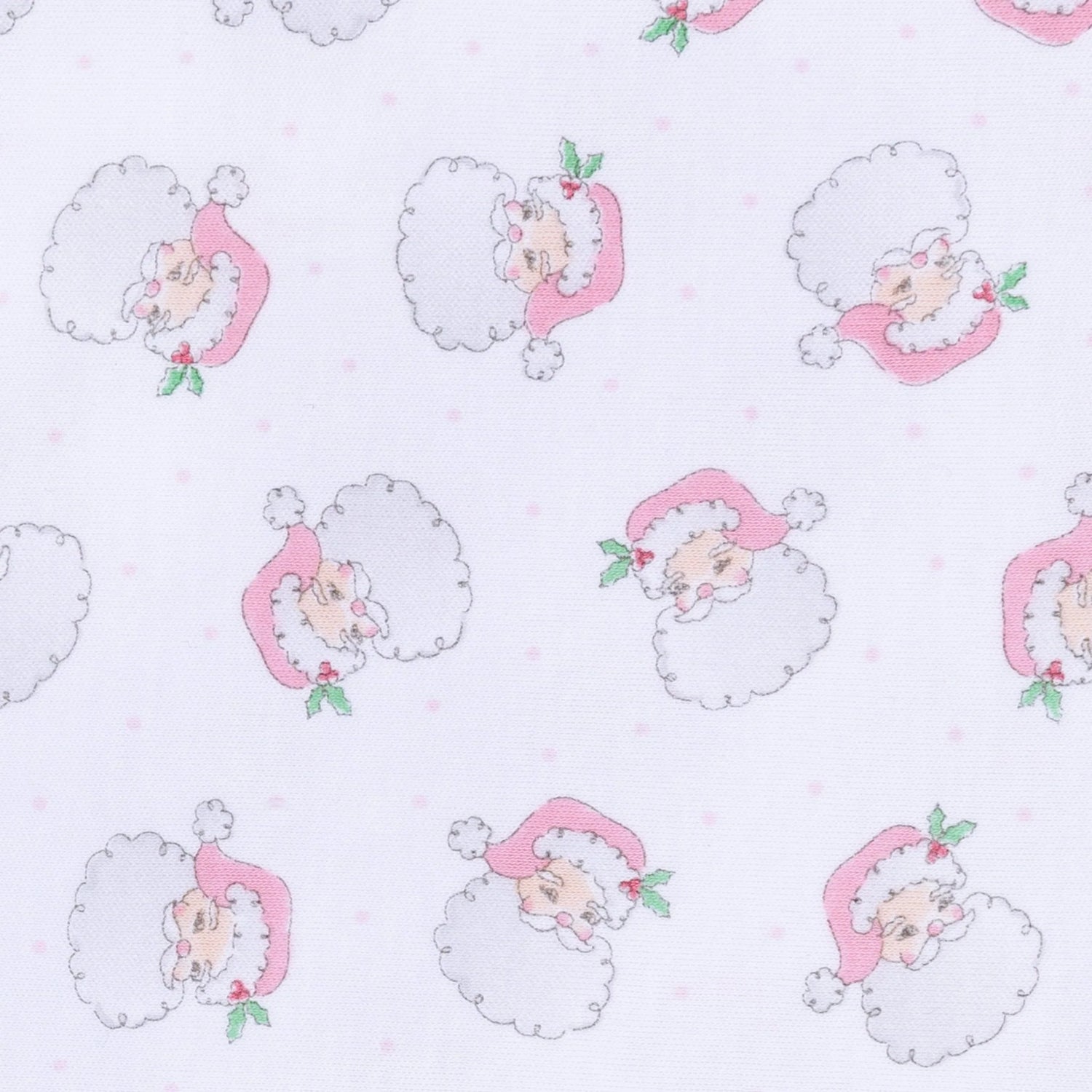 Santa Baby Zipper Footie: Light Pink