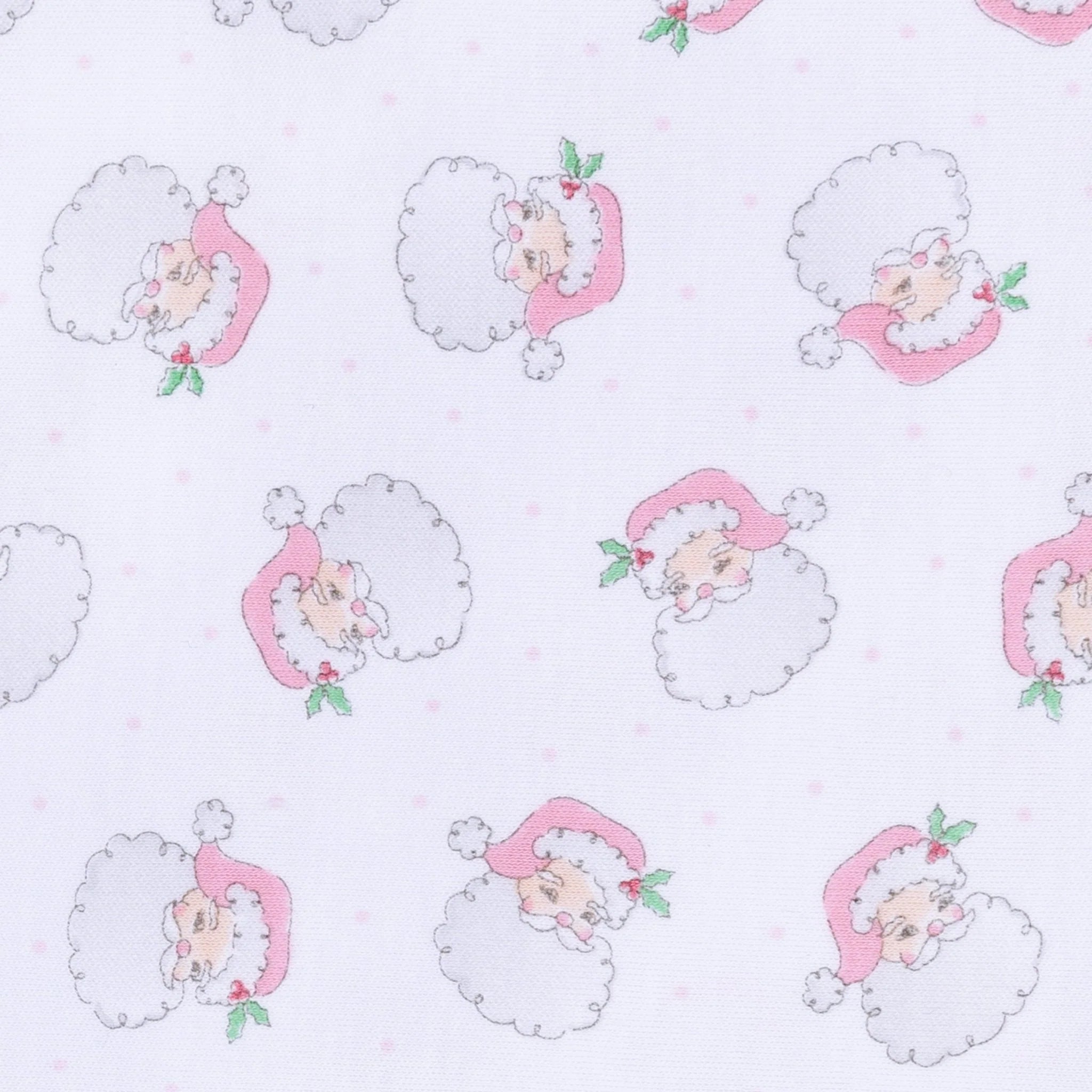 Santa Baby Zipper Footie: Light Pink