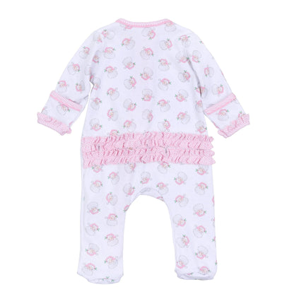 Santa Baby Zipper Footie: Light Pink