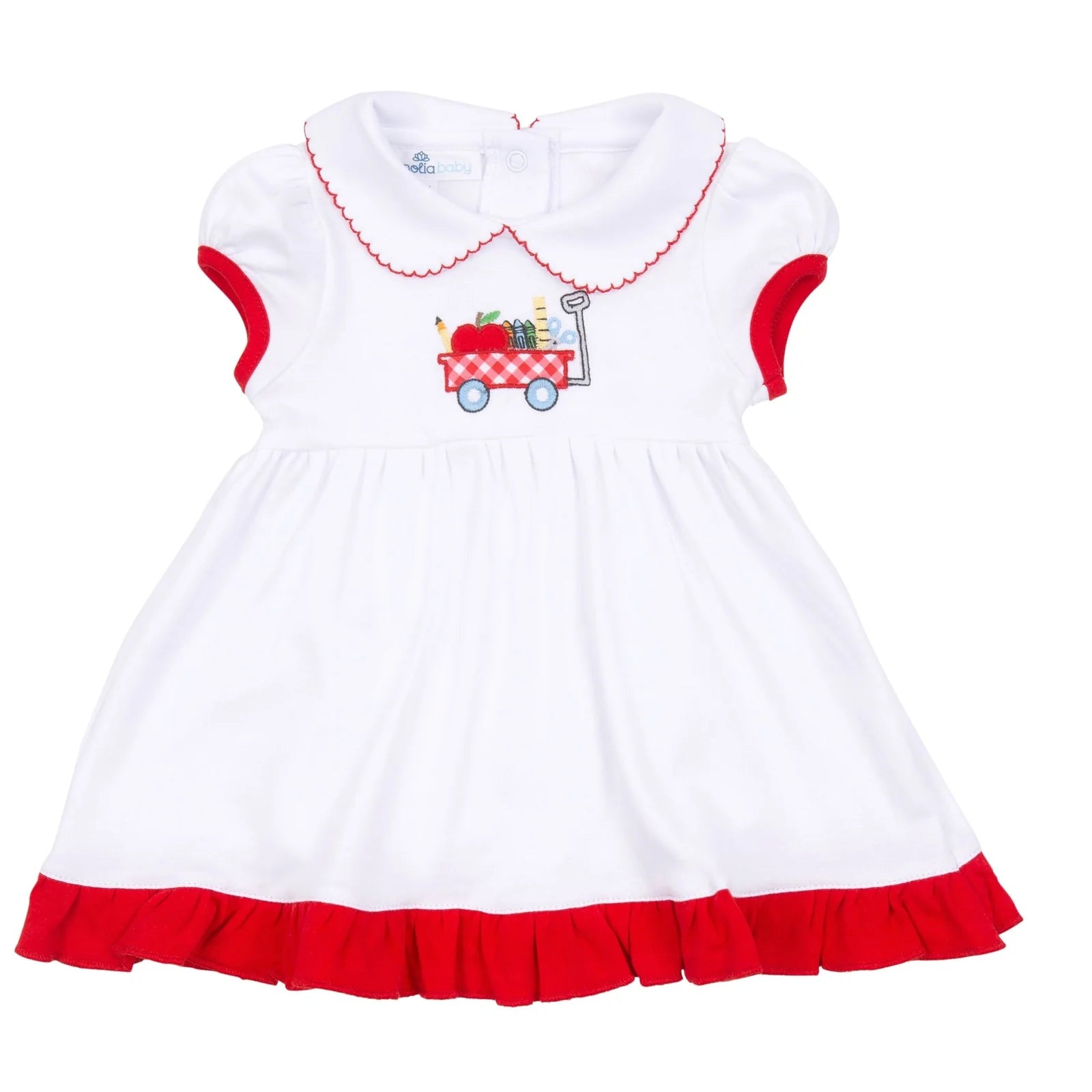 School Wagon Applique SS Dress