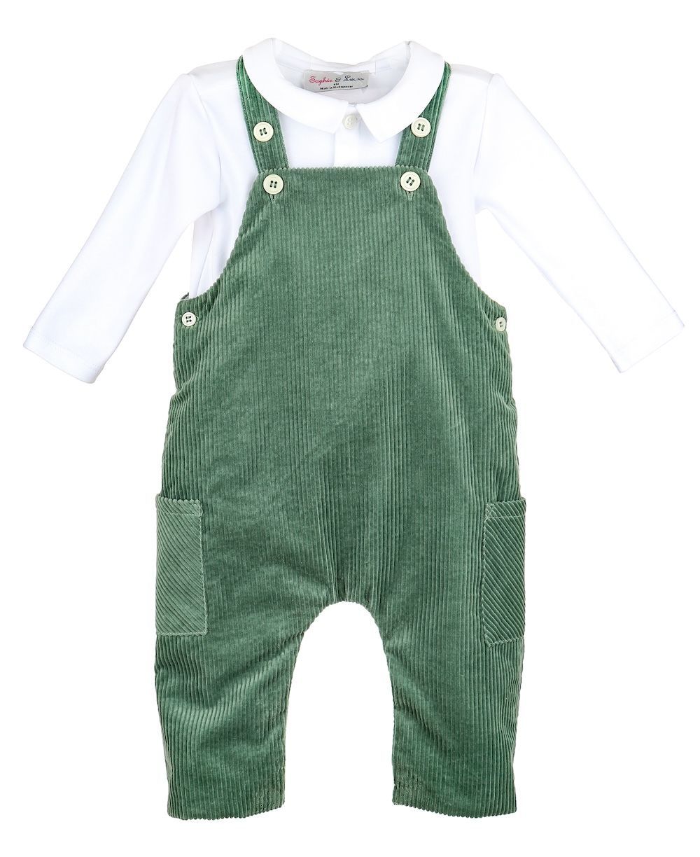 Bayleaf Cord Overall Set: Green