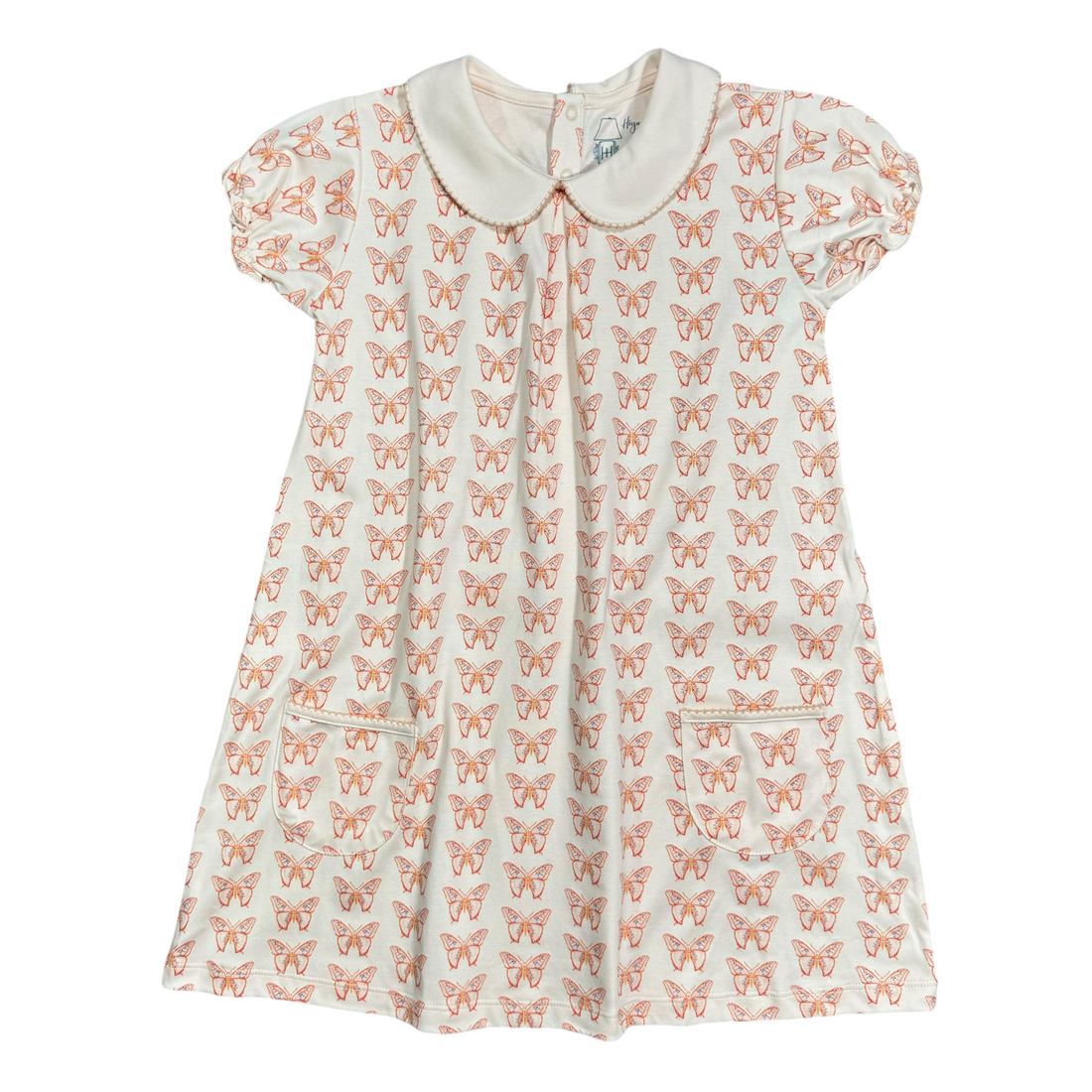 Butterflies Printed SS Twirl Dress