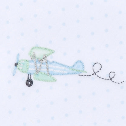 Take Flight Embroidered Boy Bubble