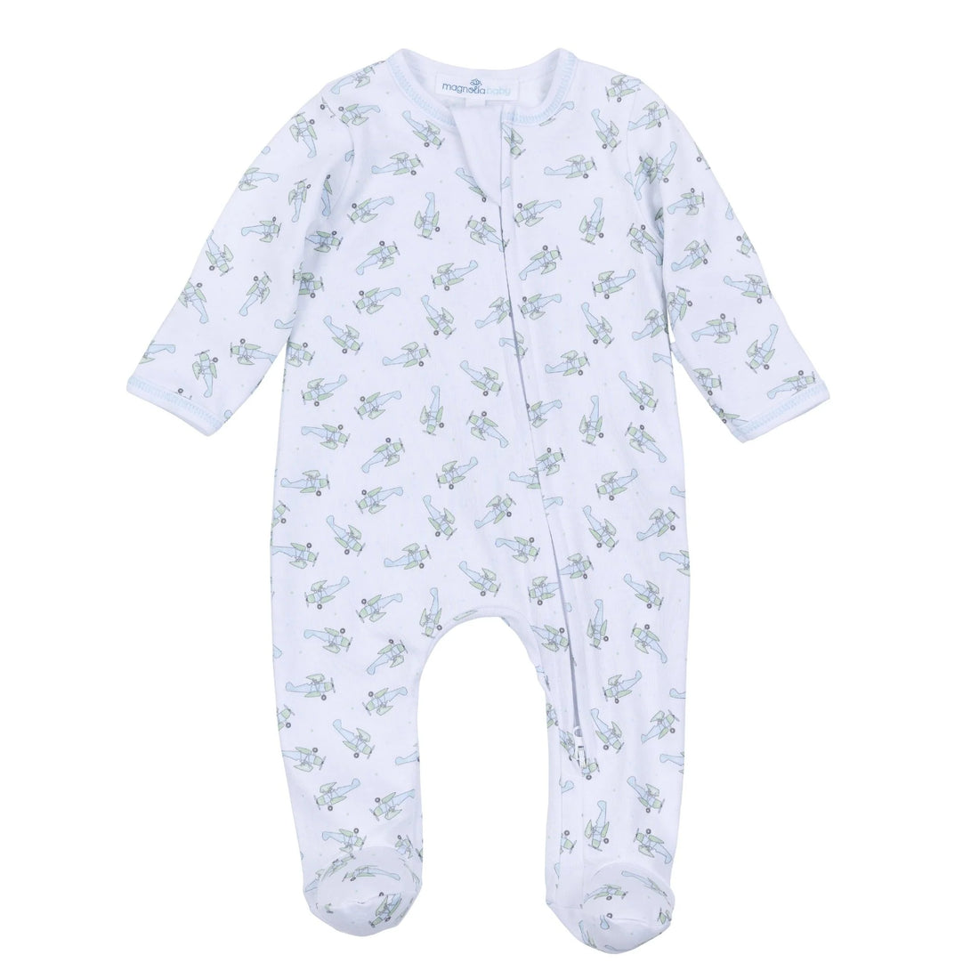 Take Flight Print Zipper Footie