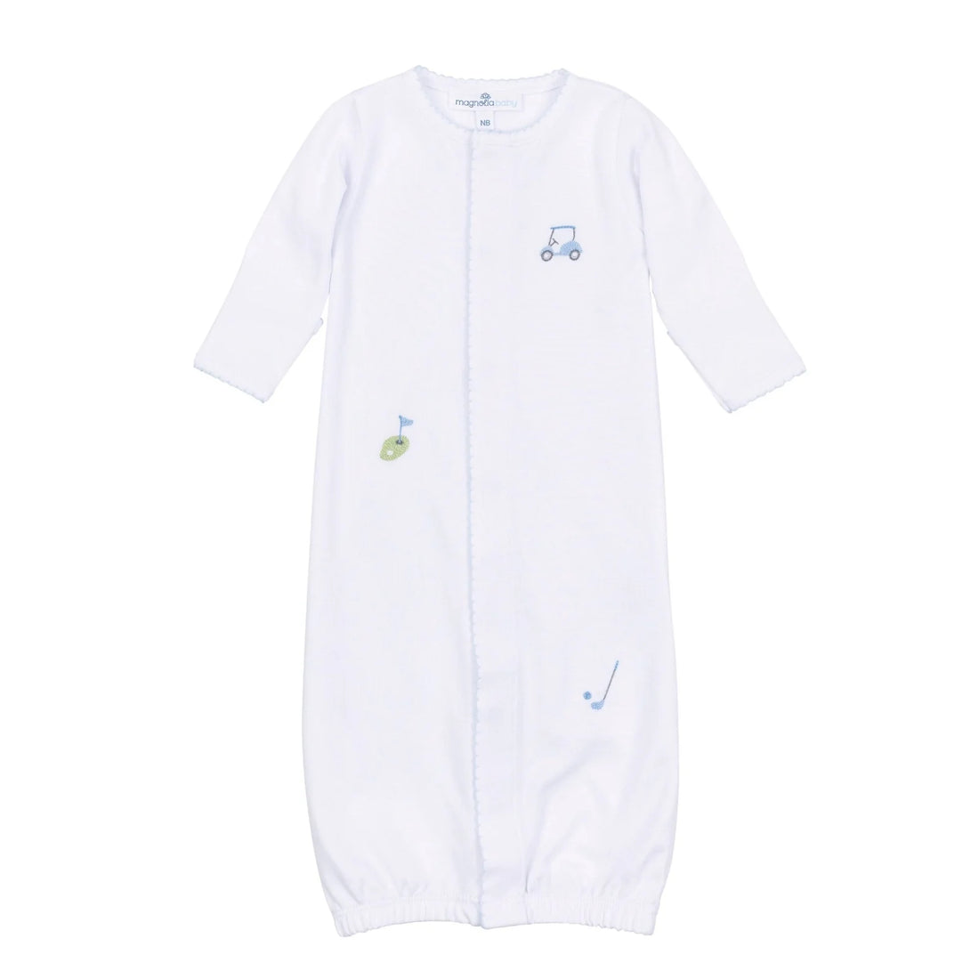 Tiny Tee Time Embroidered Converter: Light Blue