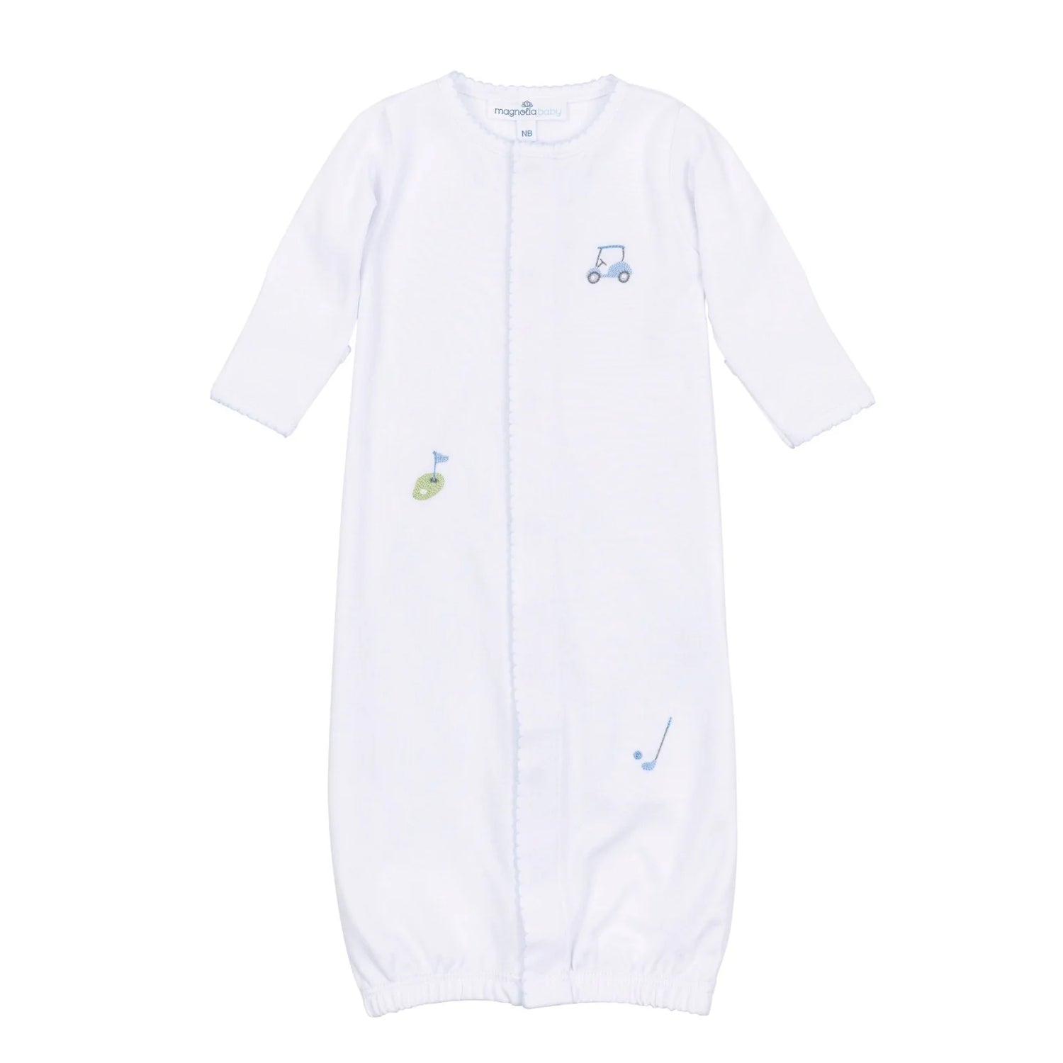 Tiny Tee Time Embroidered Converter: Light Blue