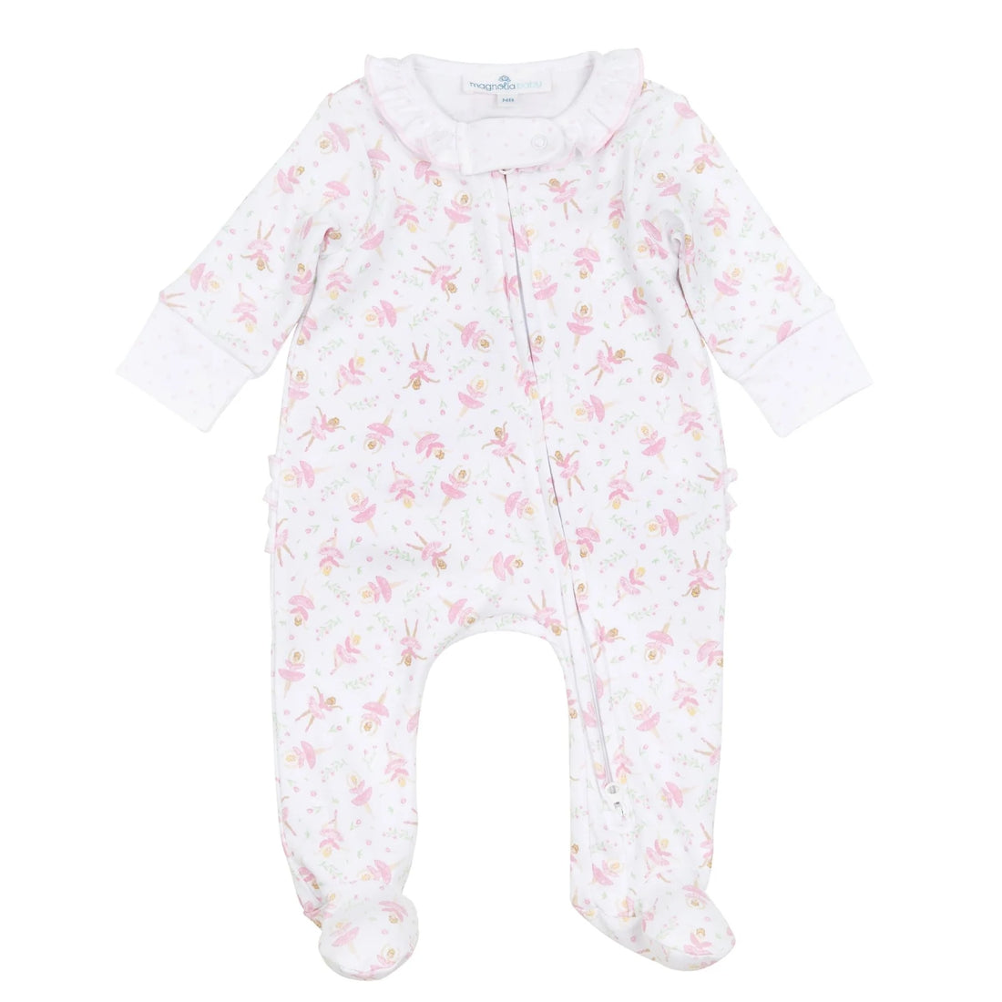 Twinkle Toes Print Zippered Footie
