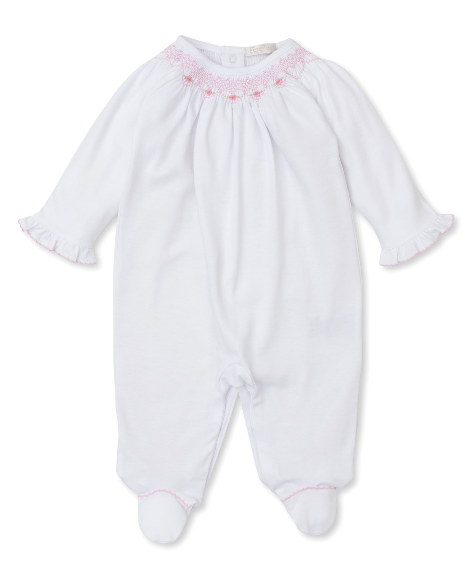 Baby Girl Footie with Hand Smocking