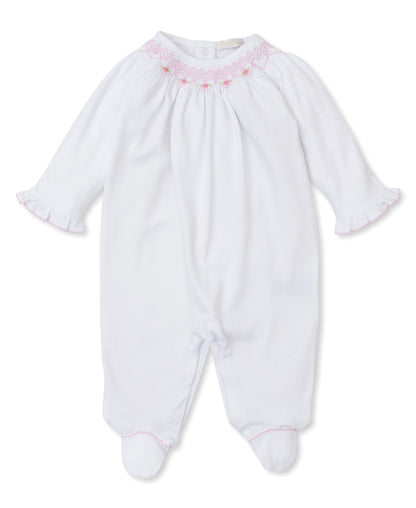 Baby Girl Footie with Hand Smocking