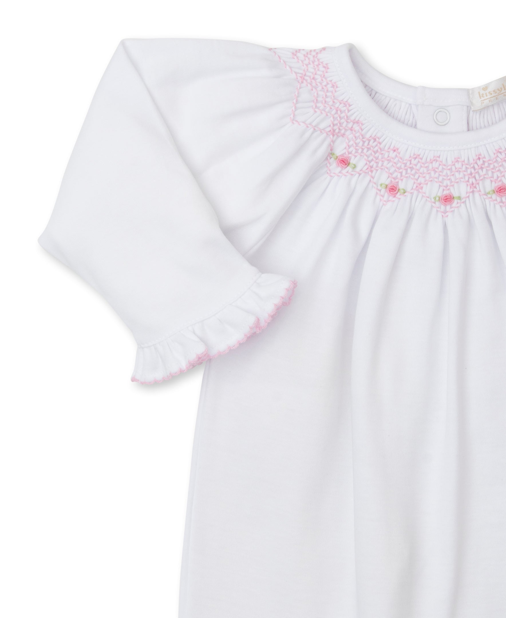 Baby Girl Footie with Hand Smocking