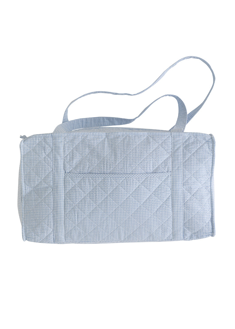 Quilted Luggage Duffle: Light Blue