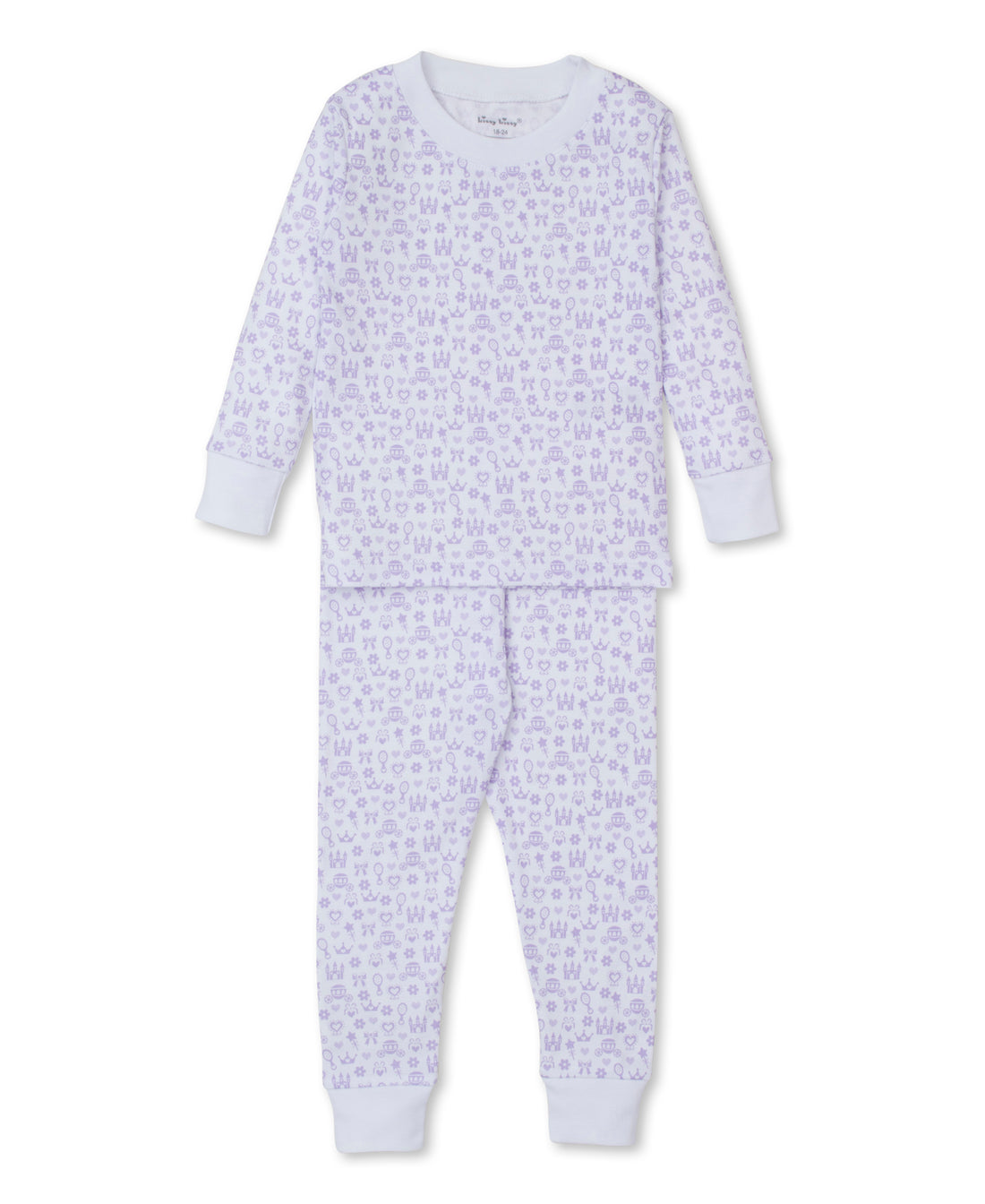 Royal Details Snug Fit Long Pajama Set (2-Piece): Lilac