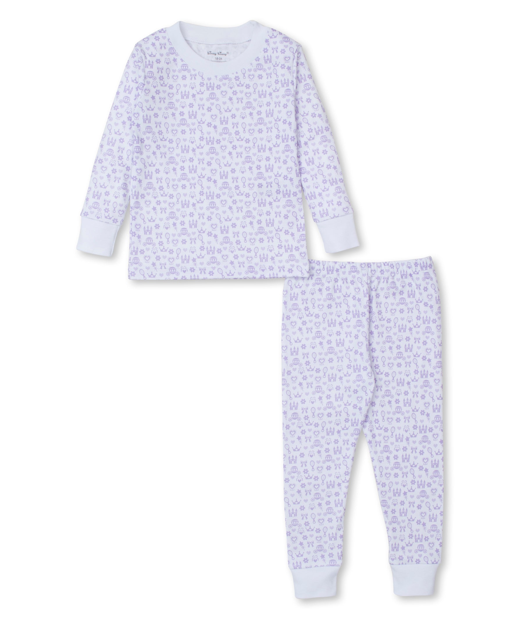 Royal Details Snug Fit Long Pajama Set (2-Piece): Lilac