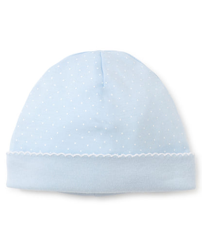 Dots Print Baby Beanie- Pink with White