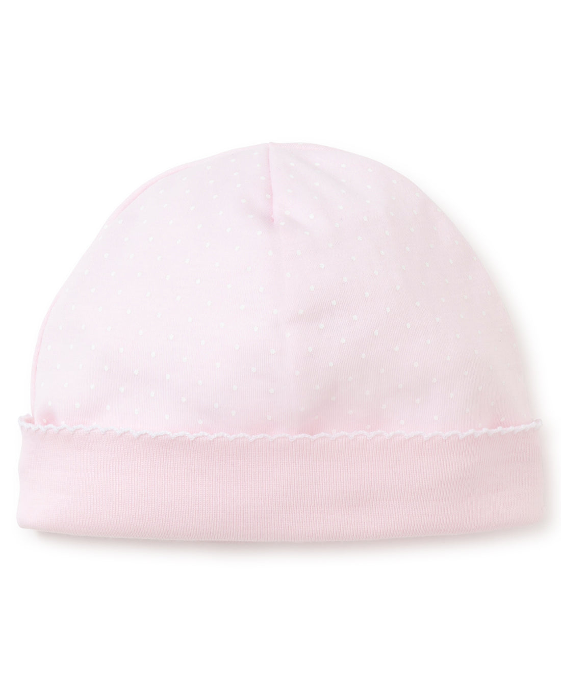 Dots Print Baby Beanie- Pink with White