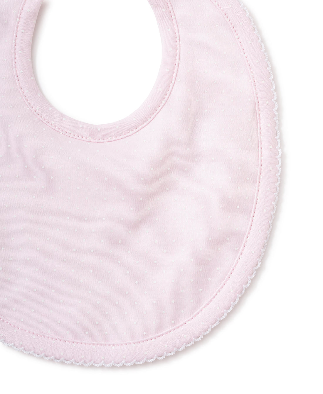 Dots Print Bib: Pink with White