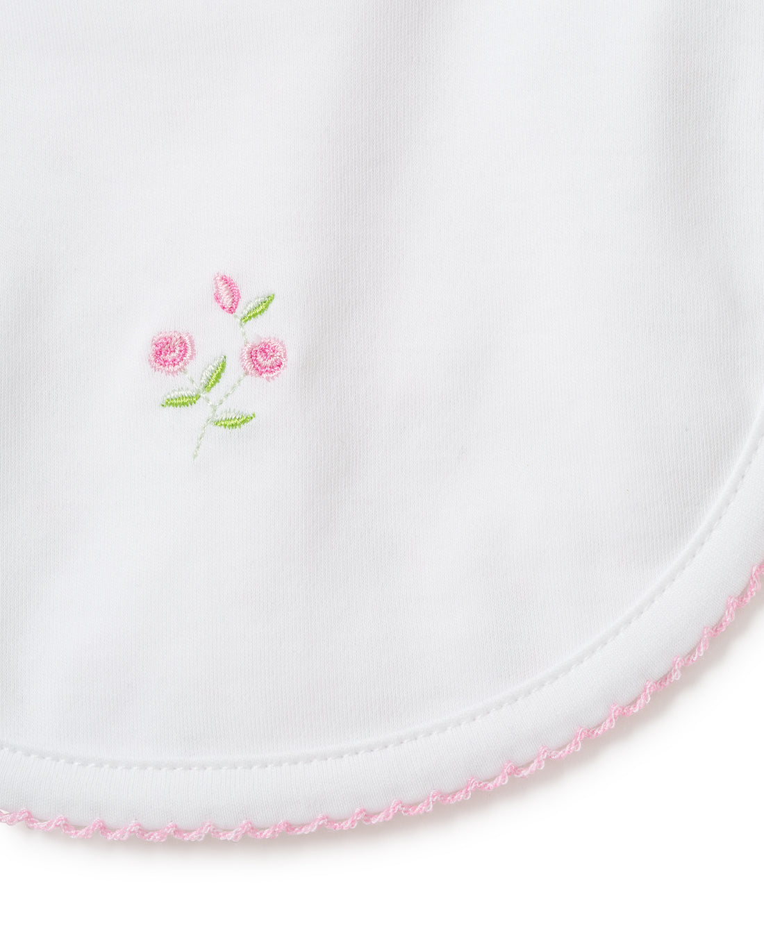 Kissy Kissy Garden Roses Embroidered Bib