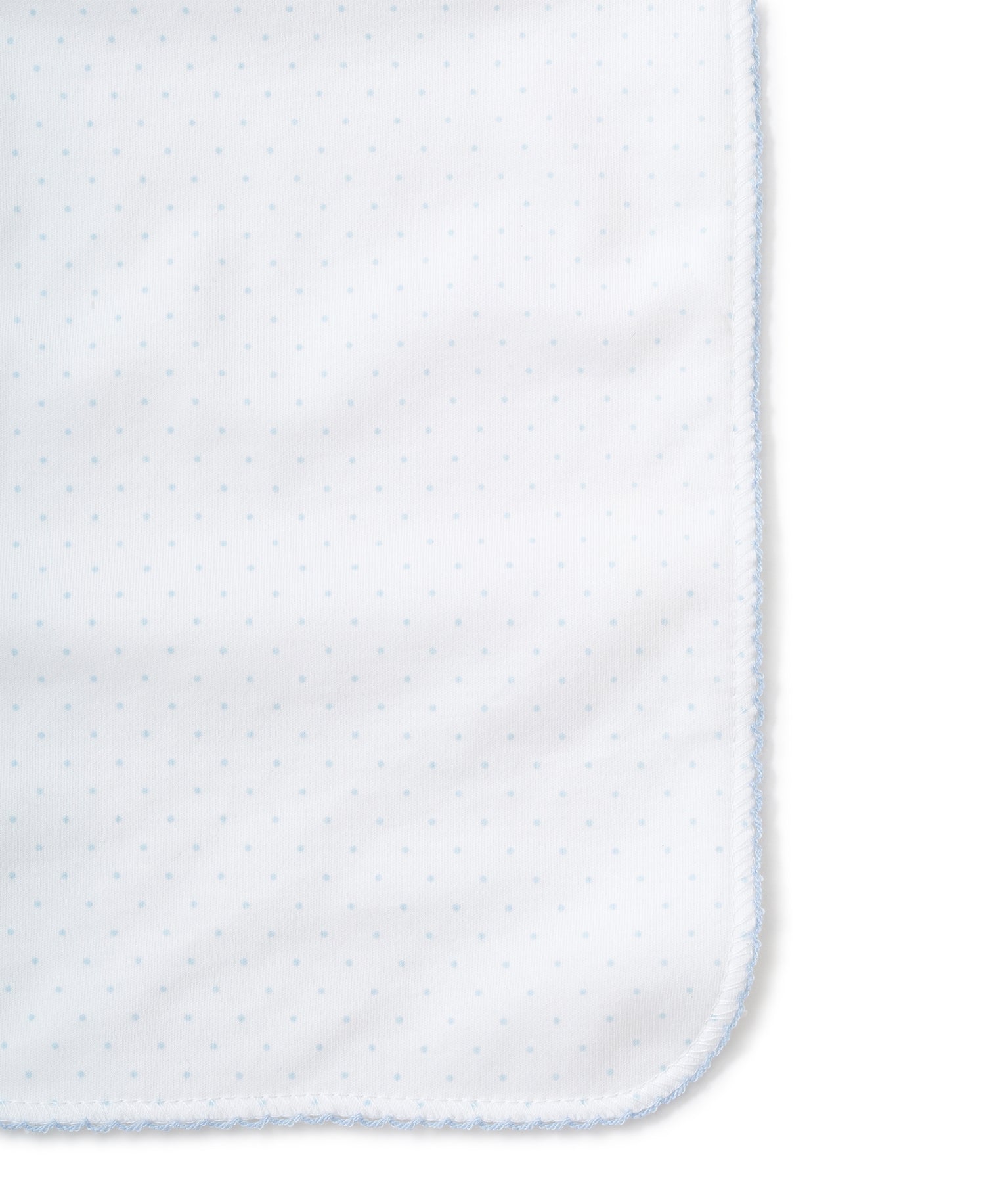 Dots Print Burp Cloth: White with Light Blue