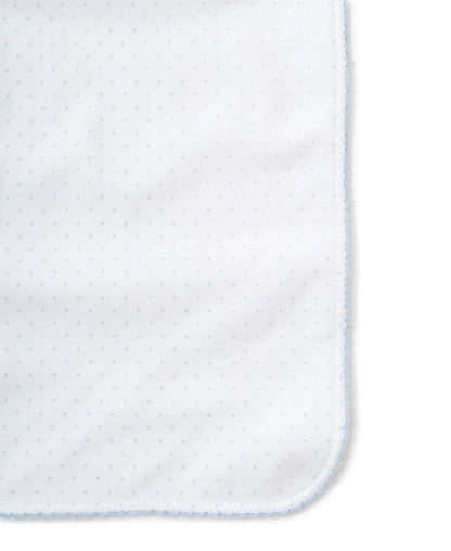 Dots Print Burp Cloth: White with Light Blue