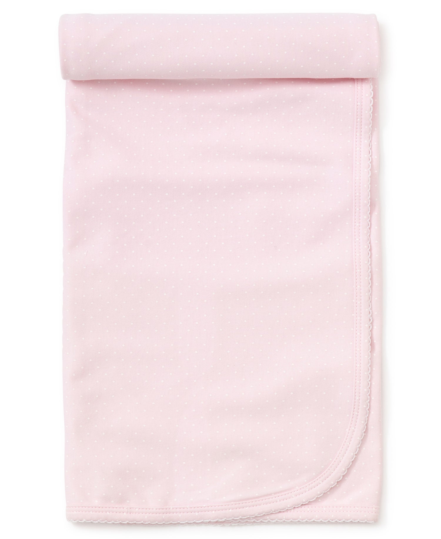 Dots Print Baby Blanket: Pink with White