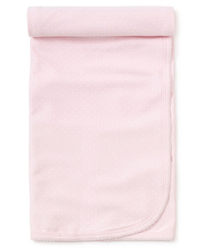 Dots Print Baby Blanket: Pink with White