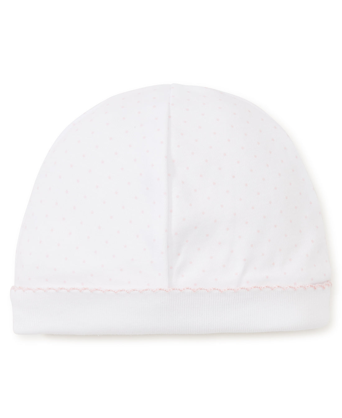 Dots Print Baby Beanie- White with Pink