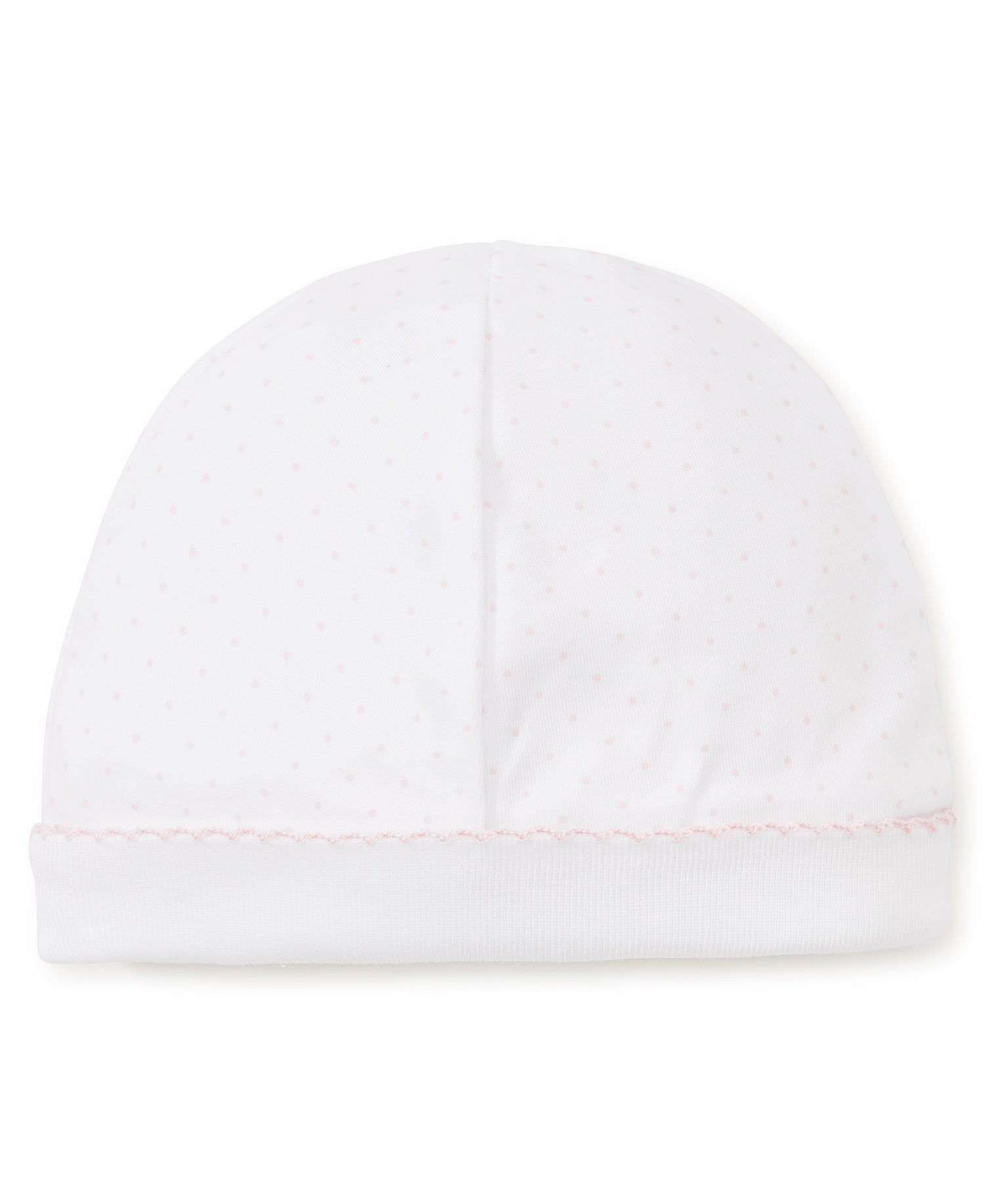 Dots Print Baby Beanie- White with Pink