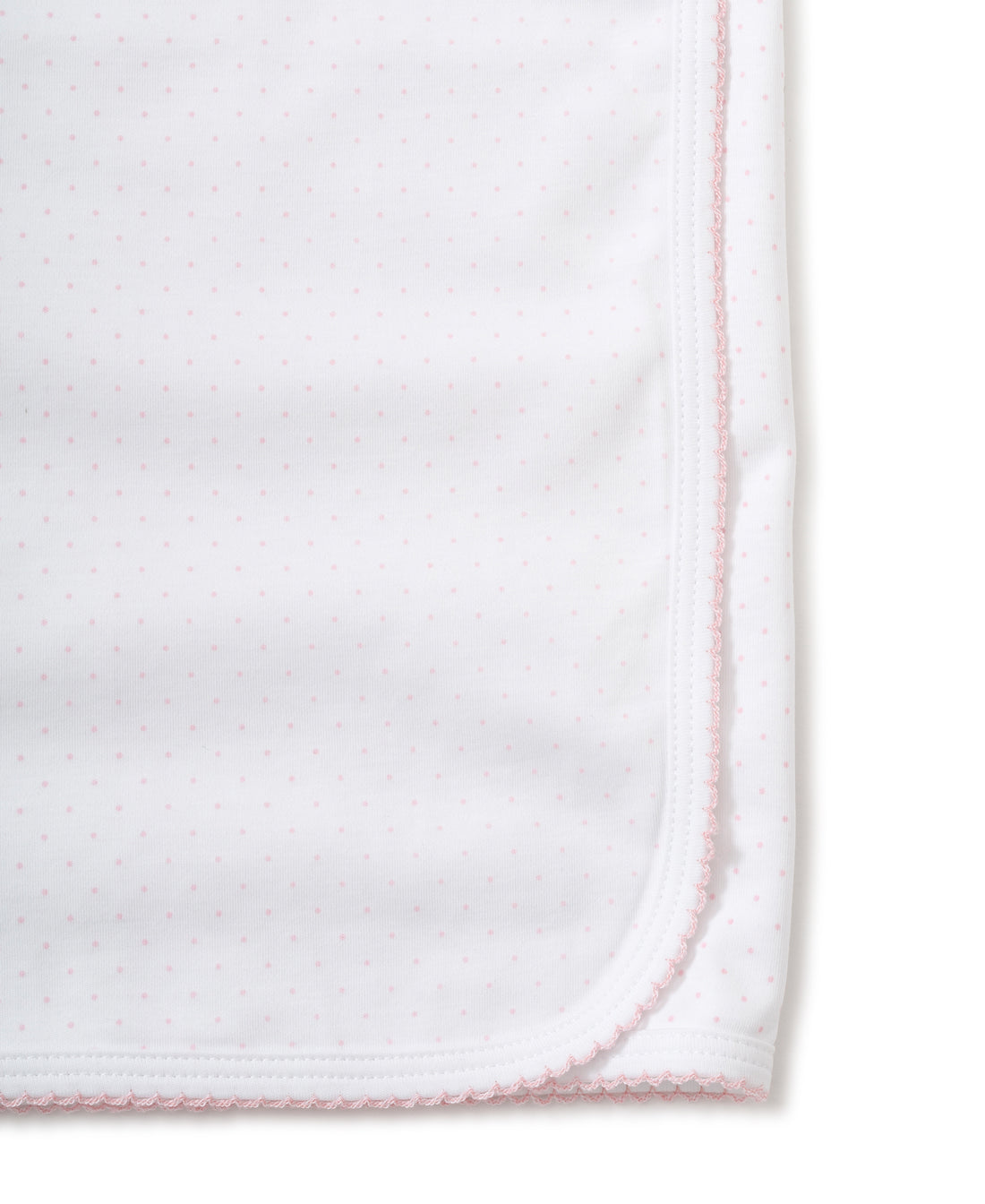 Dots Print Baby Blanket: White with Pink