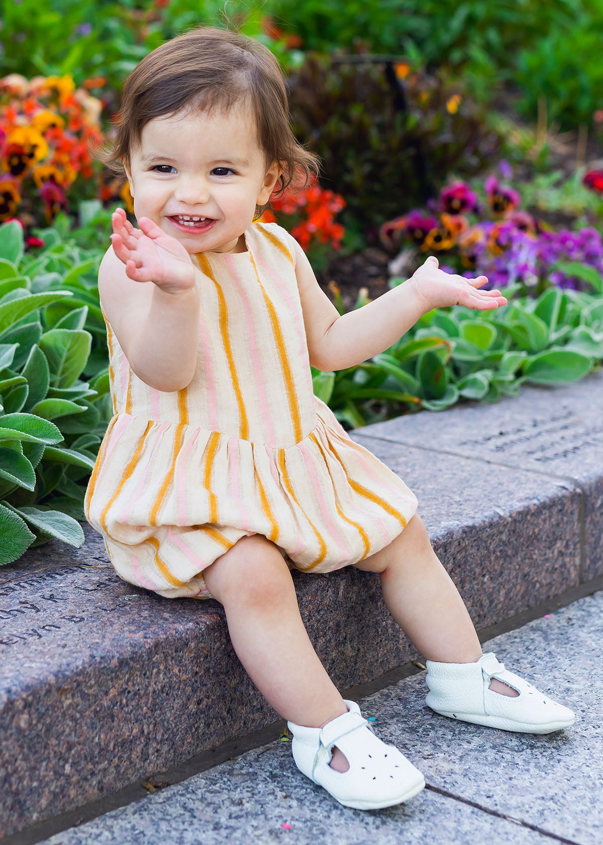 Madeline Romper: Stripes