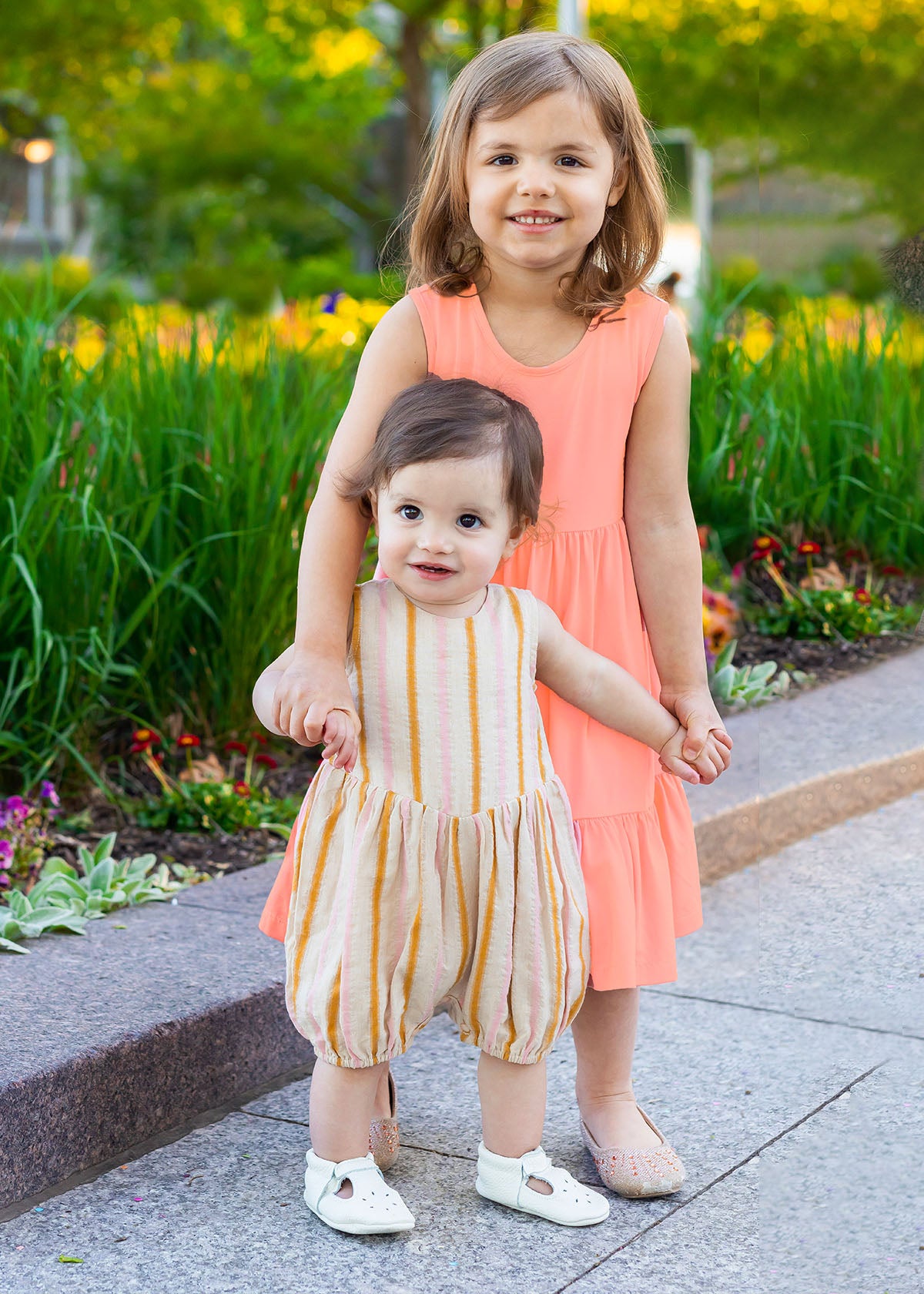 Madeline Romper: Stripes