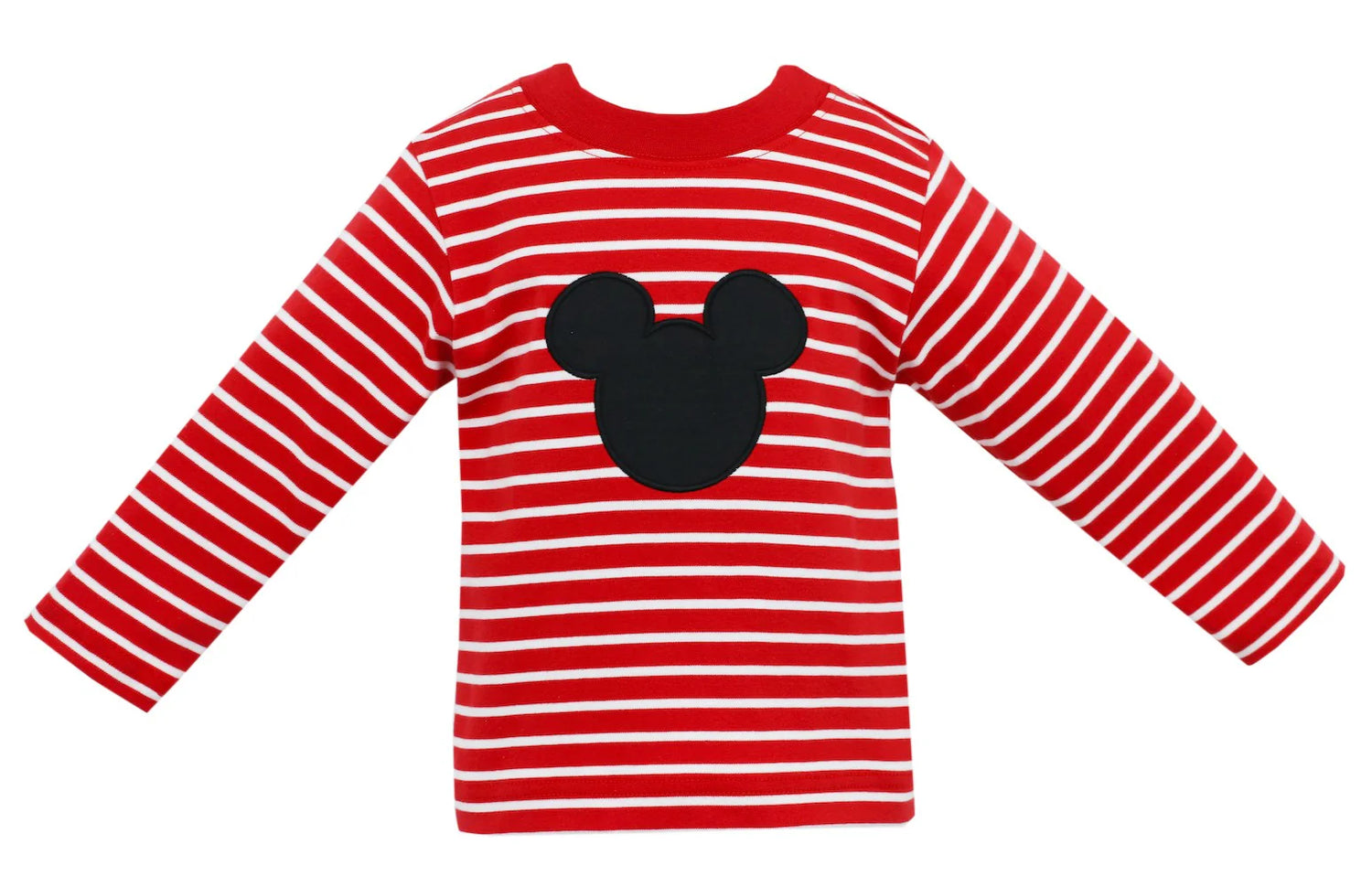 Mickey Red Stripe Knit LS T-Shirt