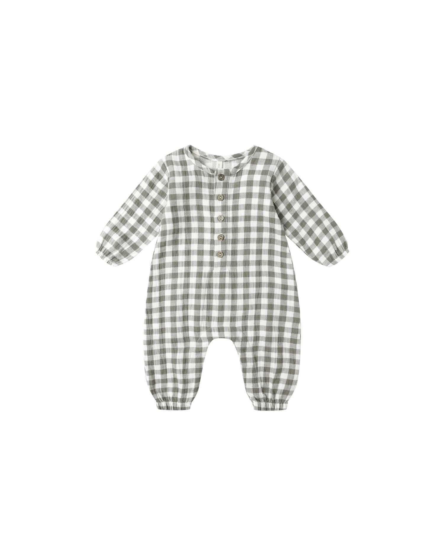 Woven Jumpsuit: Forest Check