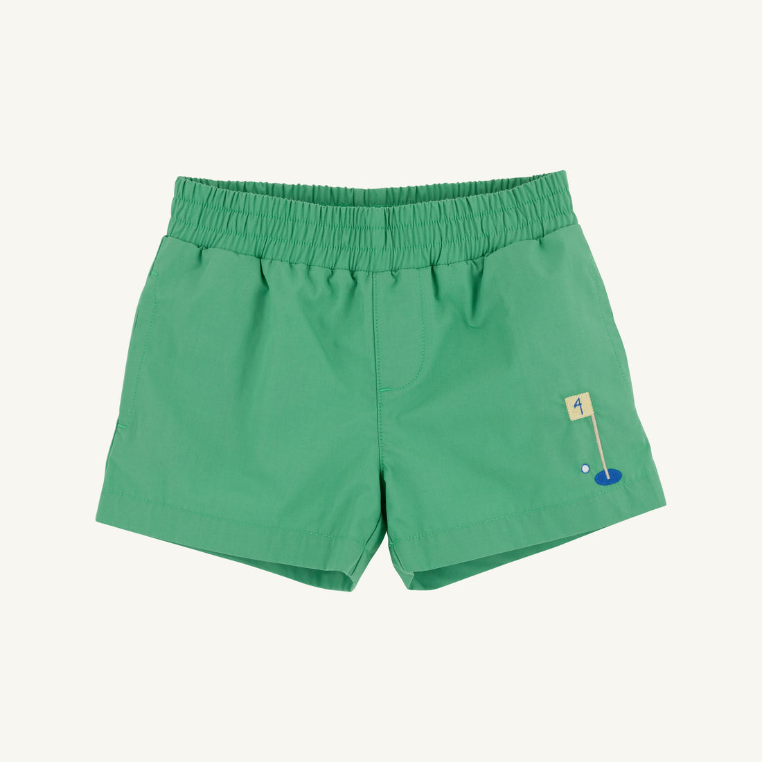 TBBC Broadcloth Sheffield Shorts: Gibson Island Green with Golf Tees