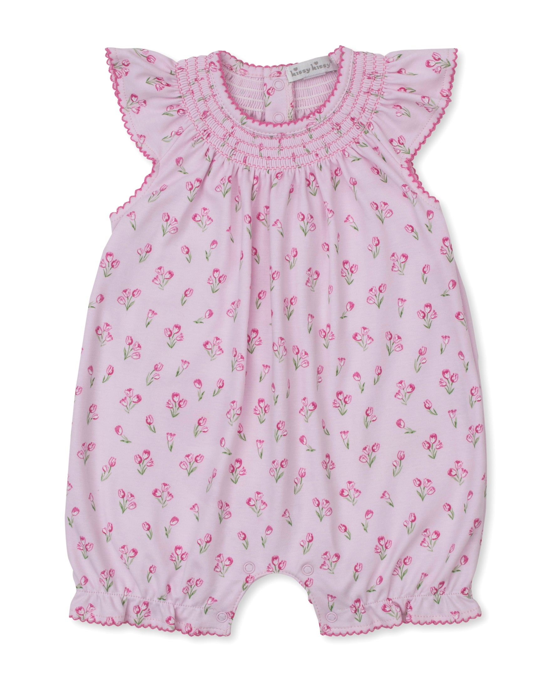 Timeless Tulips Smocked Short Playsuit