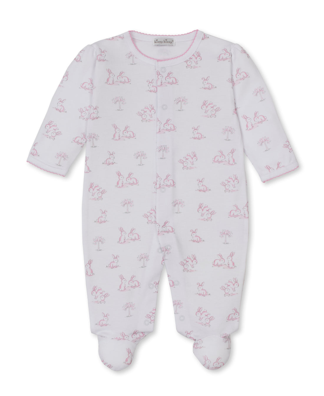 Springtime Bunny Fun Footie: Light Pink