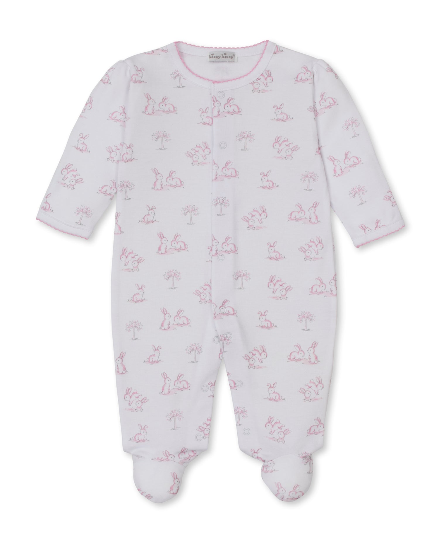 Springtime Bunny Fun Footie: Light Pink