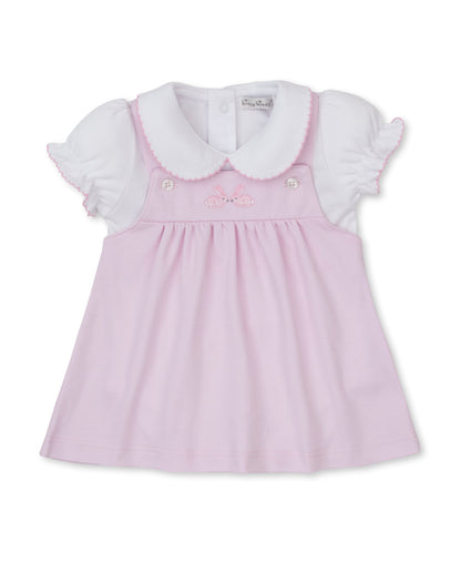 Springtime Bunny Fun Baby Girls Jumper Set: Light Pink