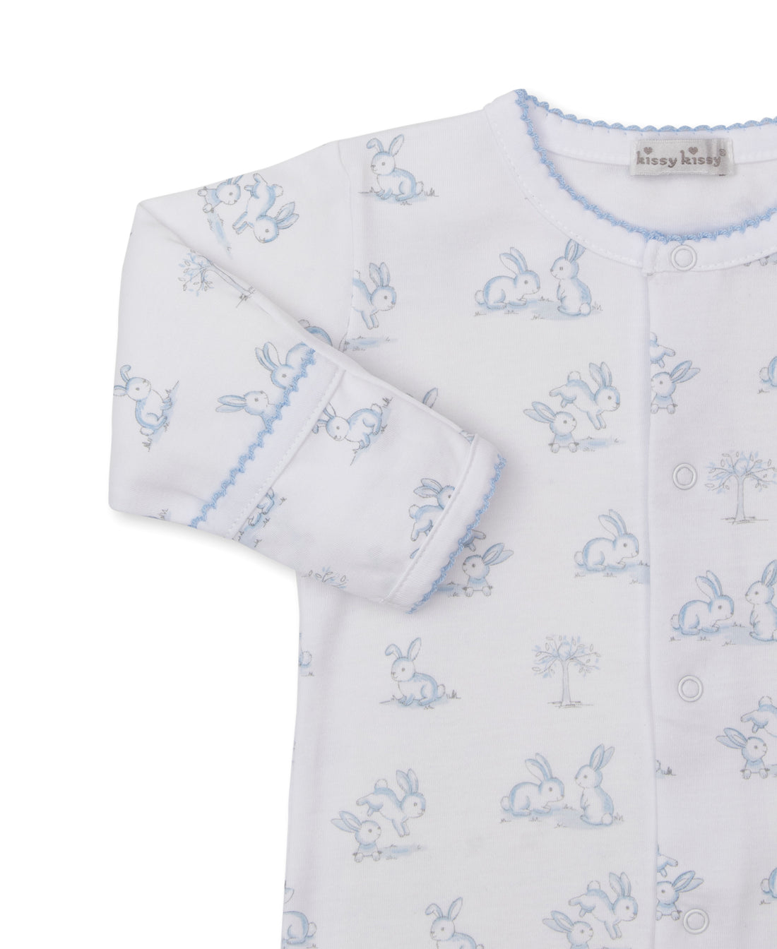 Springtime Bunny Fun Footie: Light Blue