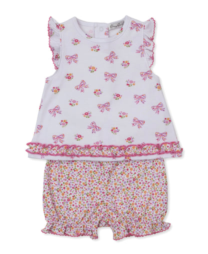 Blossoming Bows Sunsuit Bloomer Set